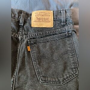 Vintage washed black Levi’s shorts